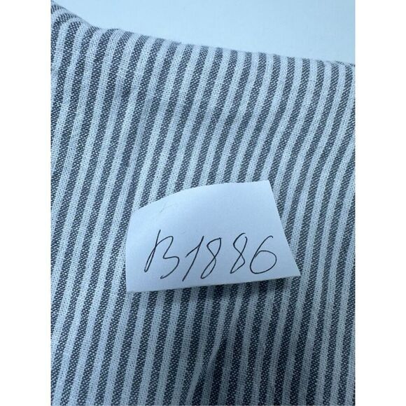 Old Navy Women’s Linen Blend Striped Pants Elastic Waist Straight Leg Sz M - Picture 15 of 15